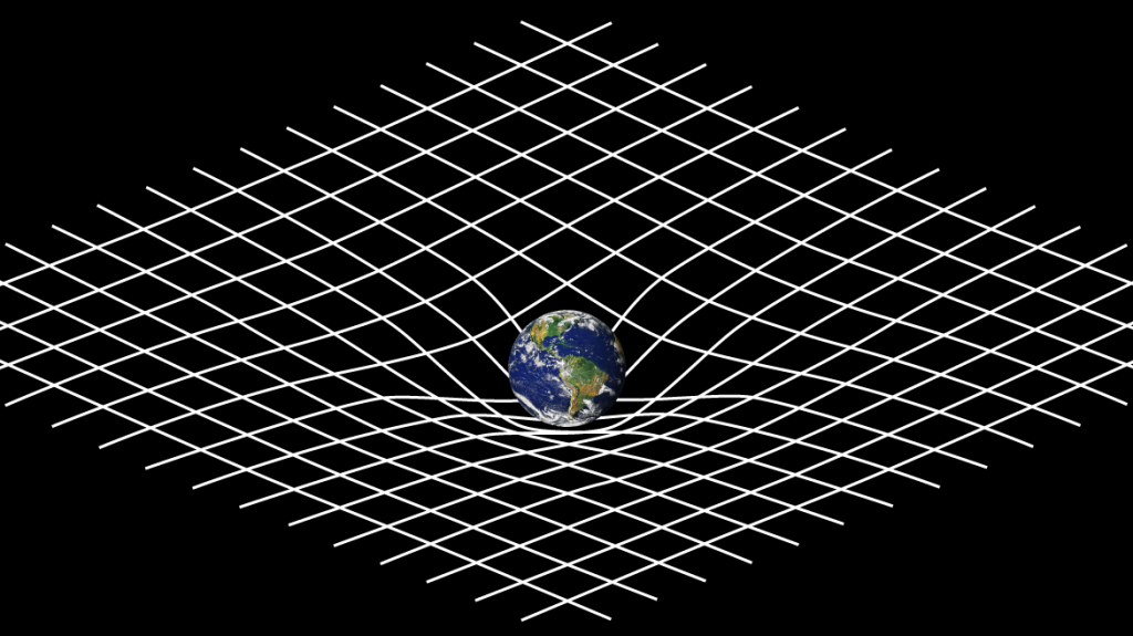 Image illustrating idea of curved space